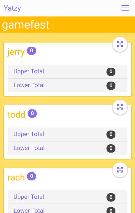 The Game Keeper - condensed scorecard